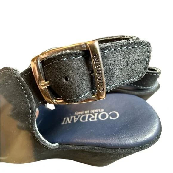 Cordani Devon Black Suede Wedge Sandals Sz 8 (EU 38) – gently used. - Picture 5 of 5